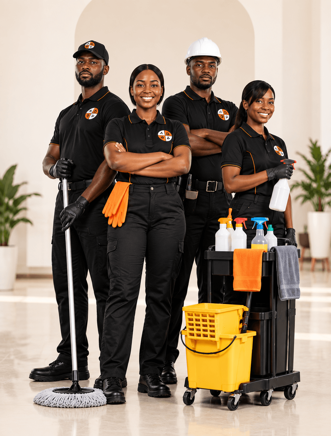The Service Vault Ghana team outside the branch at Tse Addo